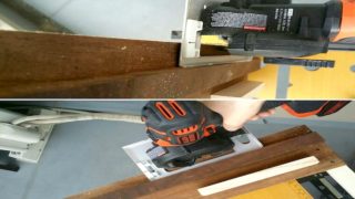 DIYした丸鋸ガイドの使い方