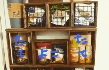 木箱を縦と横で並べる
