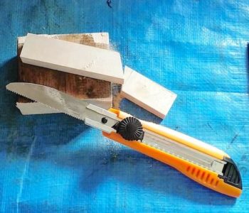 100均の木材を斜めにカットする