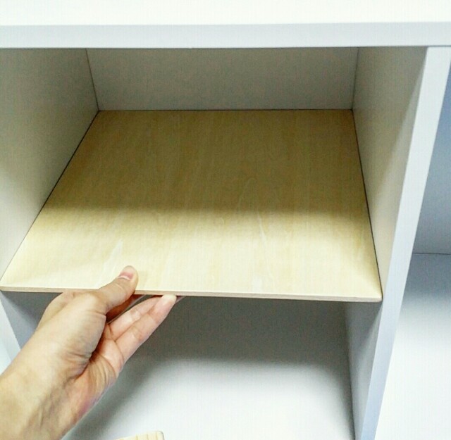 カラーボックスの棚板を作る