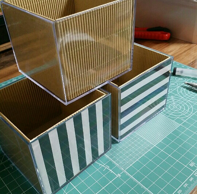 100均DIYで収納ケースをリメイク