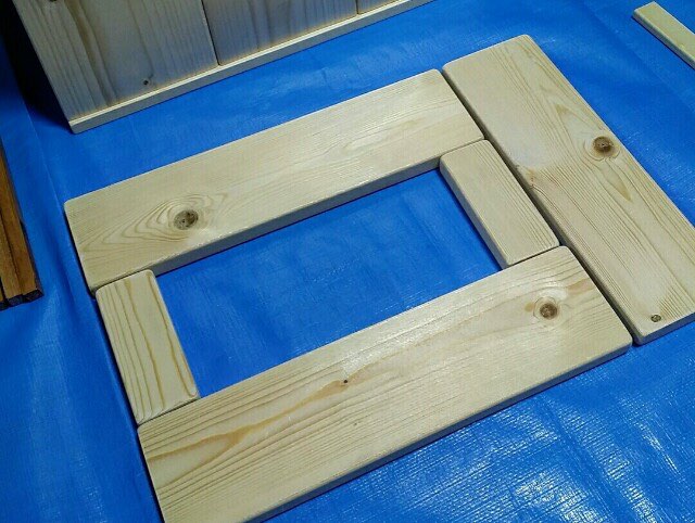 手作りのままごとレンジの扉