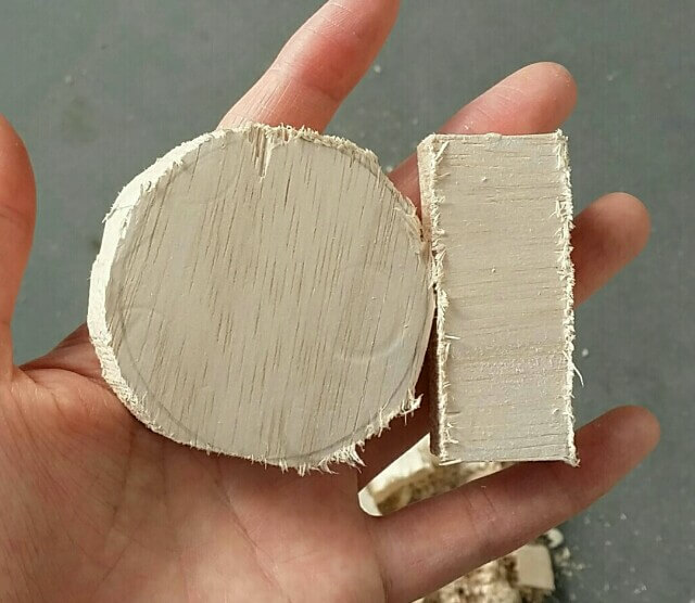 手作りままごとキッチンのつまみスイッチのDIYパーツ