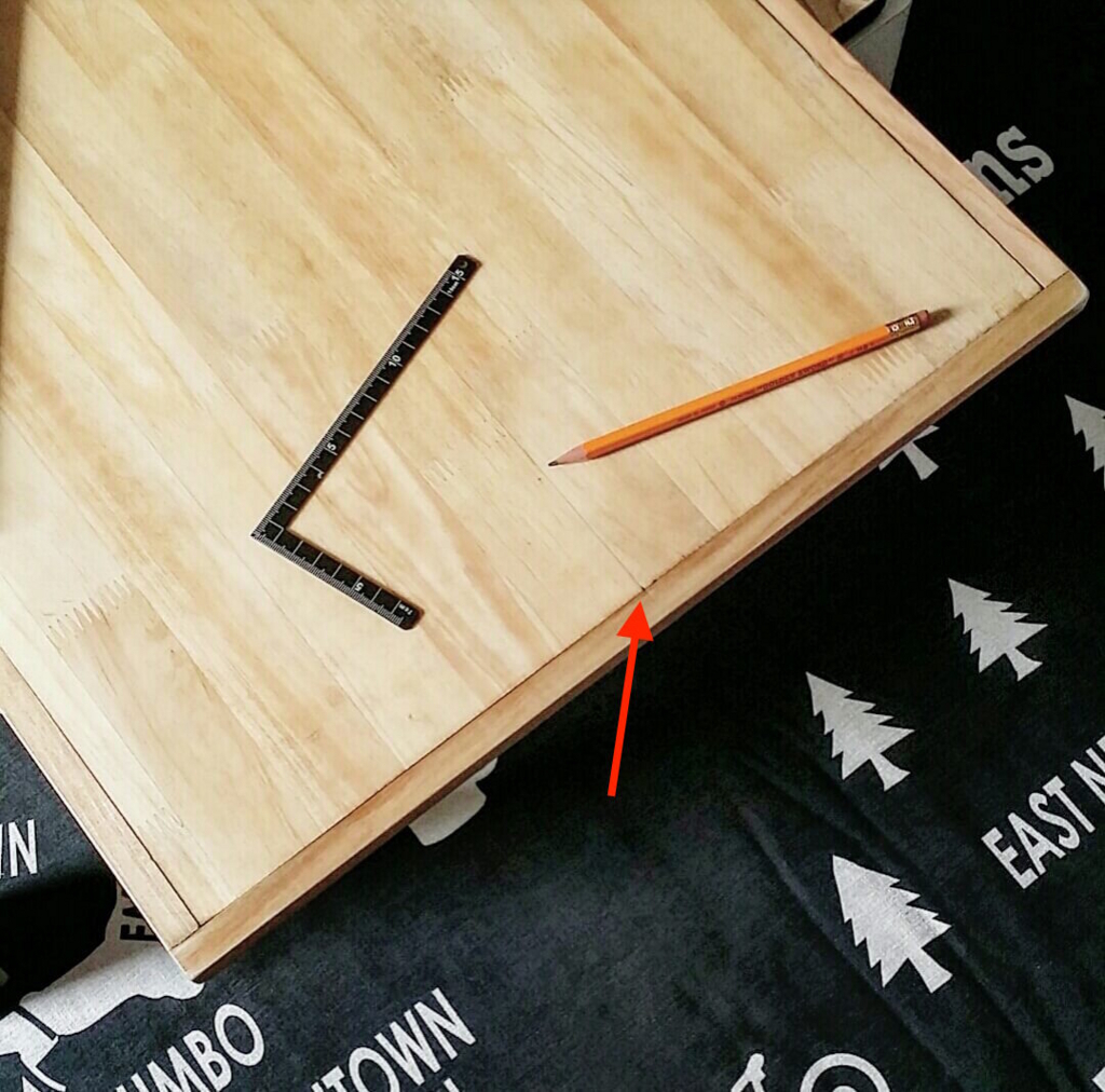 木枠で囲ったDIY天板