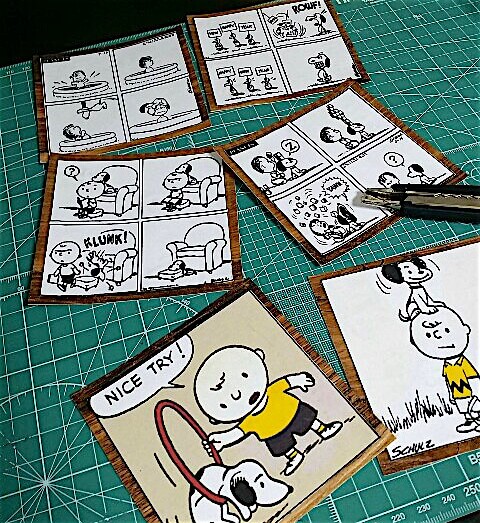スヌーピーのイラストでDIYしたポストカード