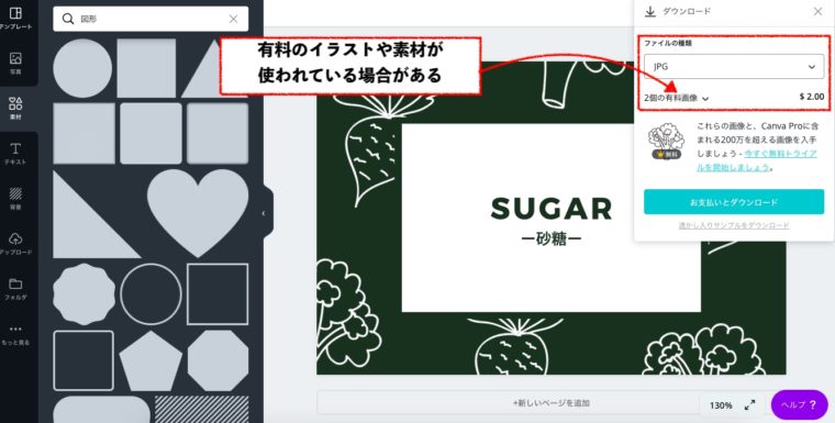 キャンバの有料素材