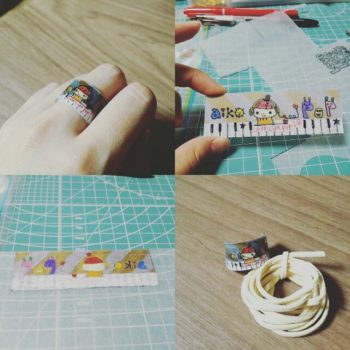 指輪の立体プラバンアクセサリー