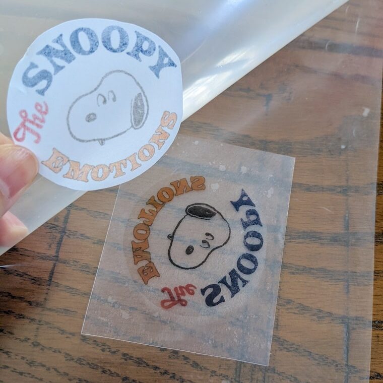 プラバンにイラスト転写させた